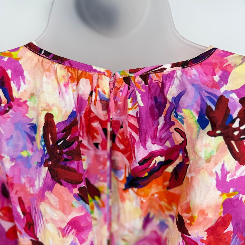 NEW Ulla Johnson Collage Dress Women 4 Azalea Tiered Cotton Silk Midi SOLD OUT! - Picture 11 of 15